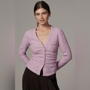 Maeve Textured Eyelet Top Size S